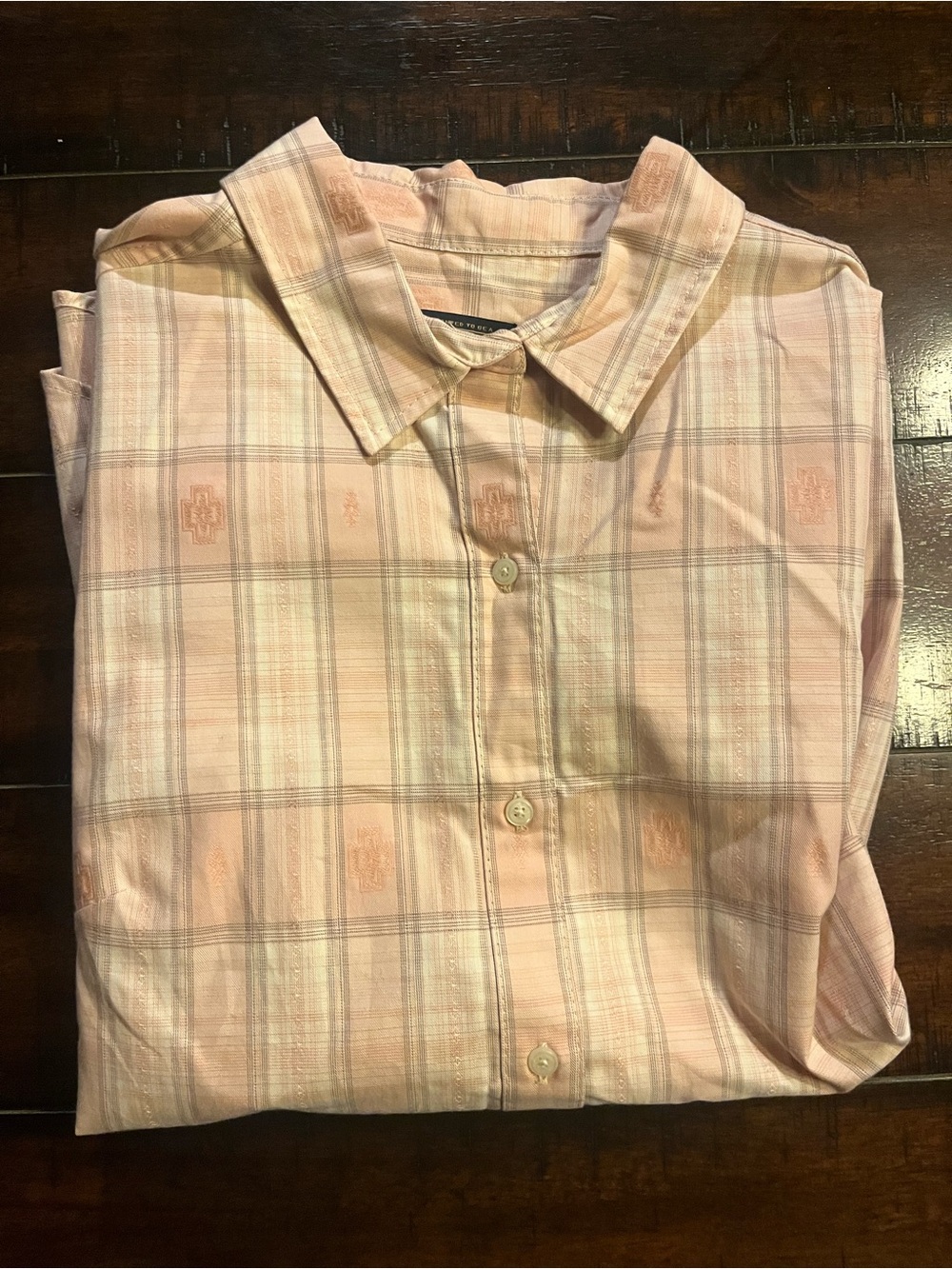 Pendleton Light Pink Plaid Button-Down Shirt